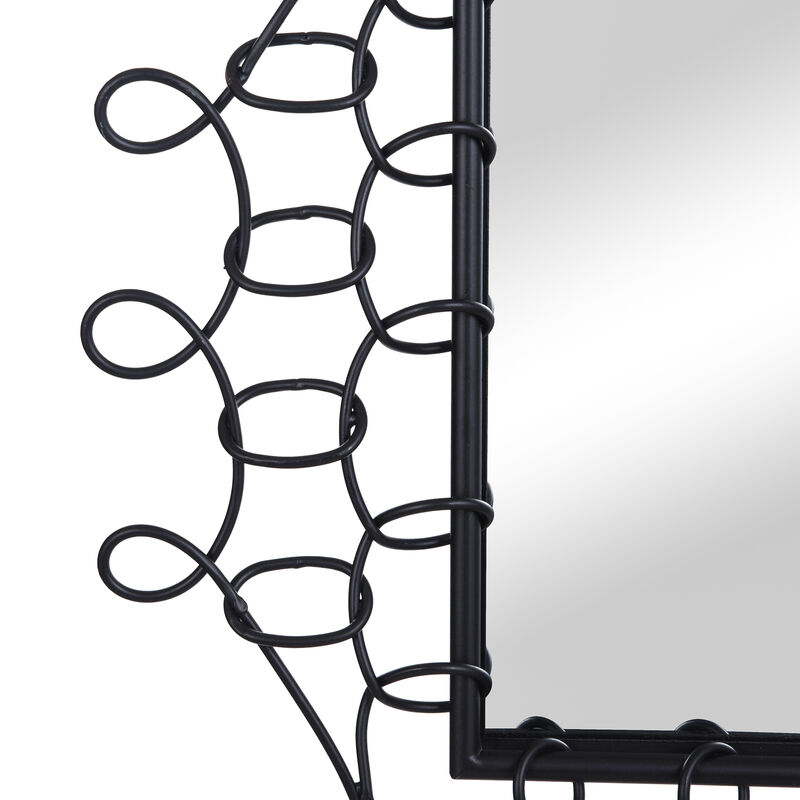 Black Chain Link Mirror Small
