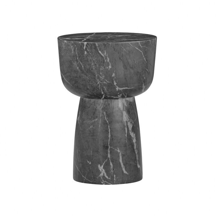 Charra Faux Travertine Indoor/Outdoor Side Table