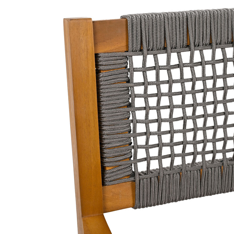 Merax 2 Pieces Acacia Wood Dining Chairs