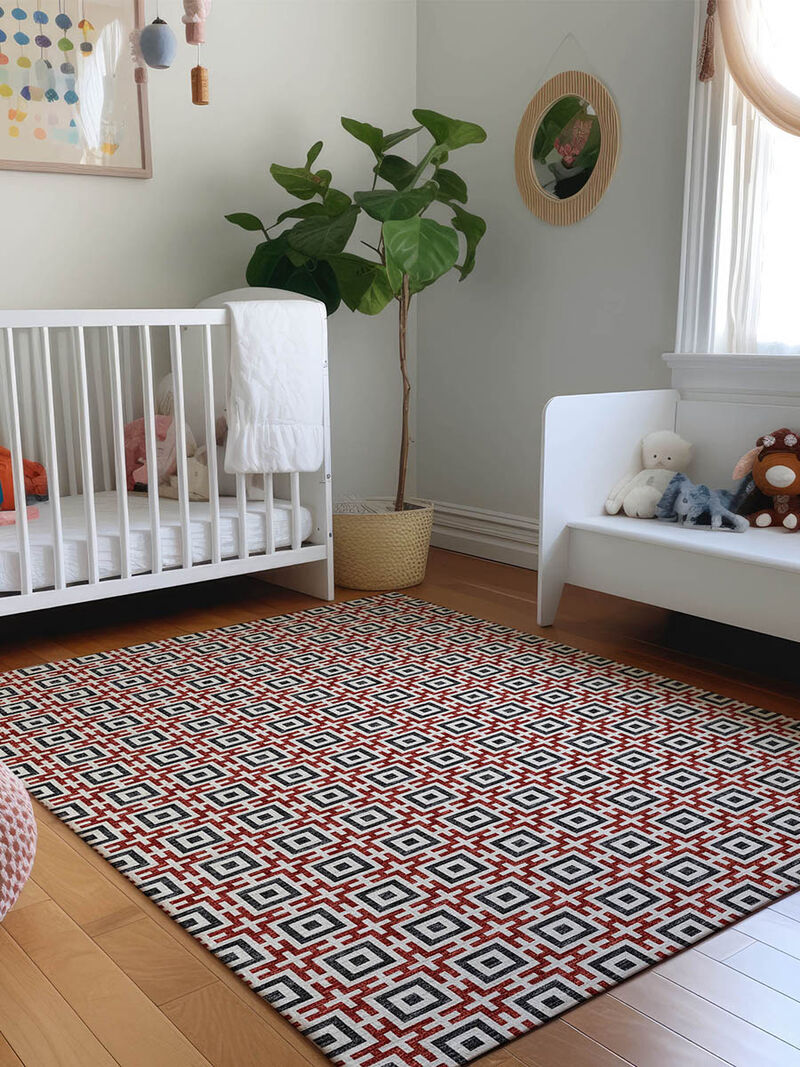 Marlo MO1 Red 3' x 5' Rug