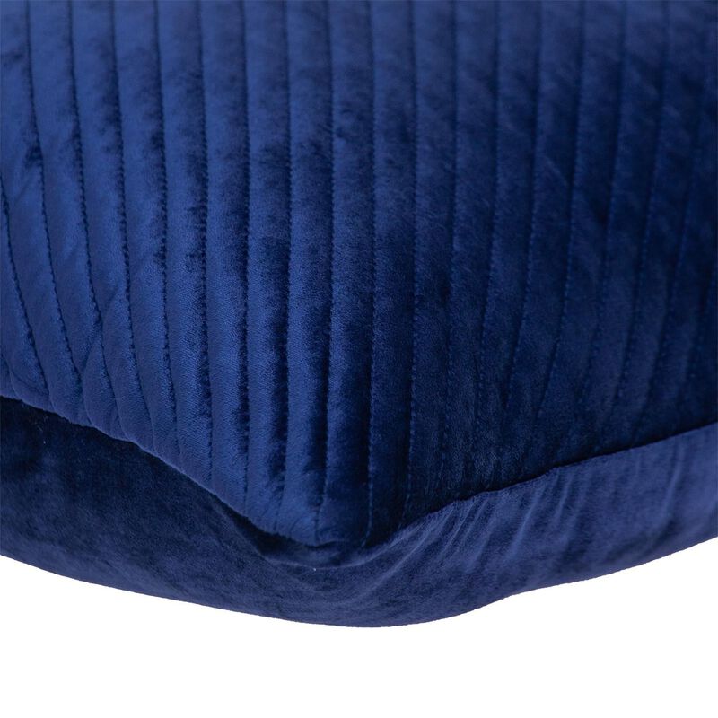 Hivvago Navy Blue Lumbar Tufted Throw Pillow
