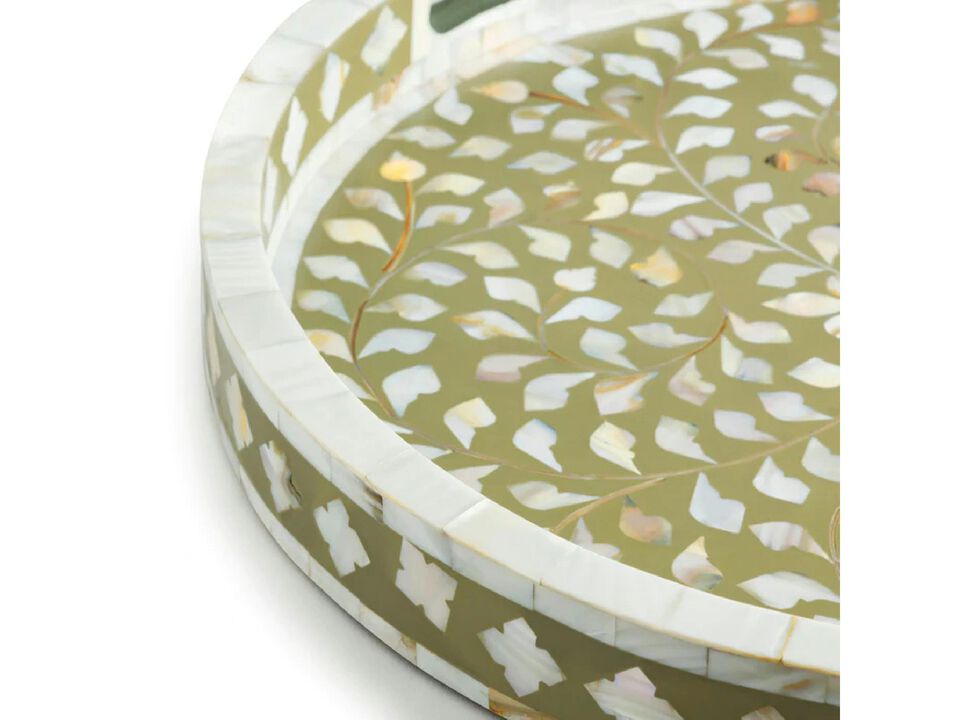 Jodhpur Mother of Pearl Decorative Tray - 18"