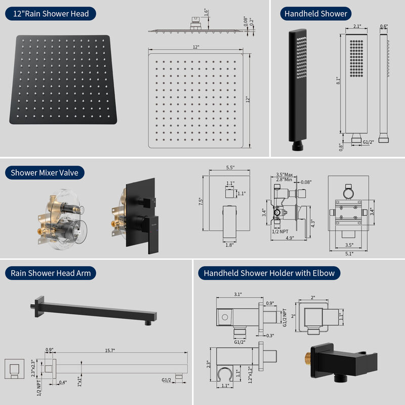 Shower System Modern and Versatile Shower Set for a Luxurious Bathing Experience