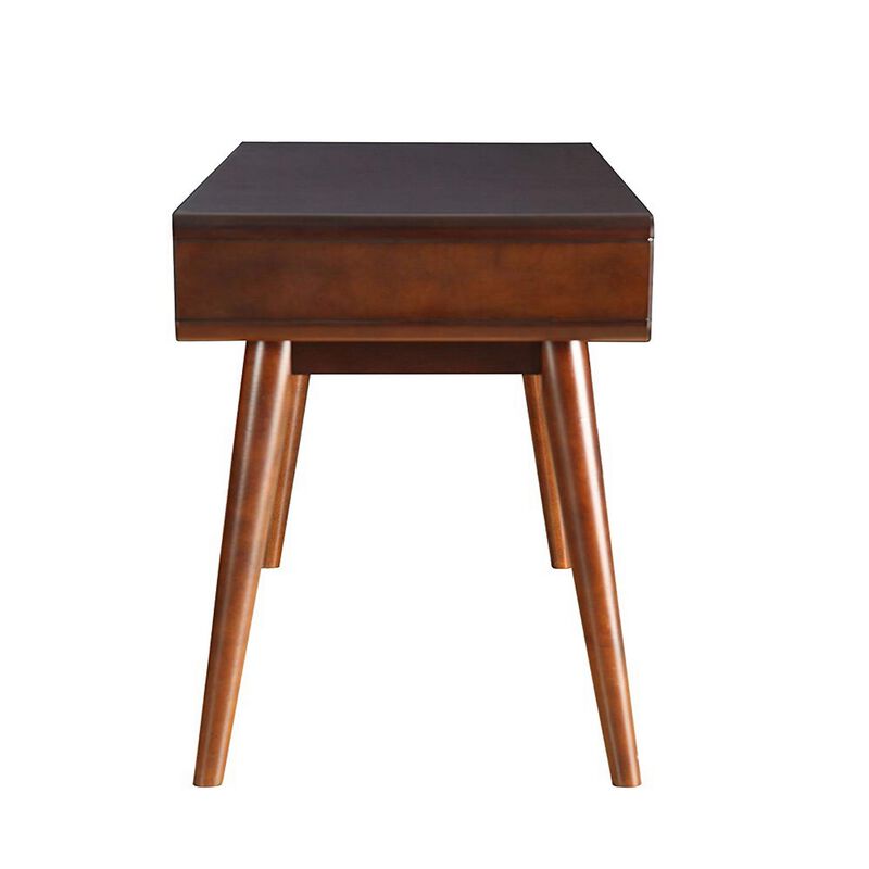 Beautiful Sofa Table With 2 Drawers, Espresso & White-Benzara