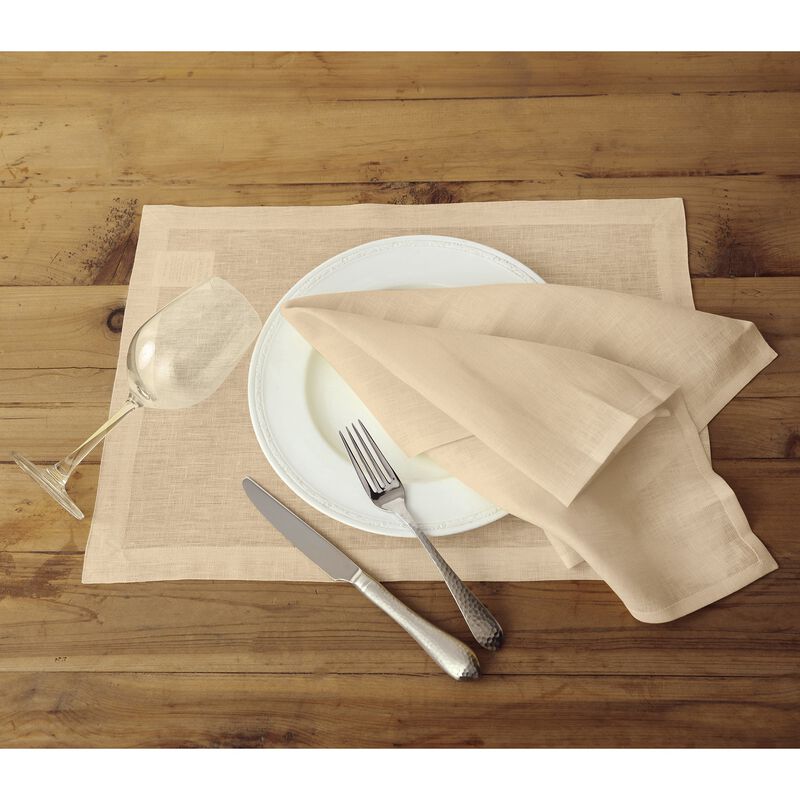 Solino Home 100% Pure Linen Placemats 14 x 19 Inch Set of 4 | Fete