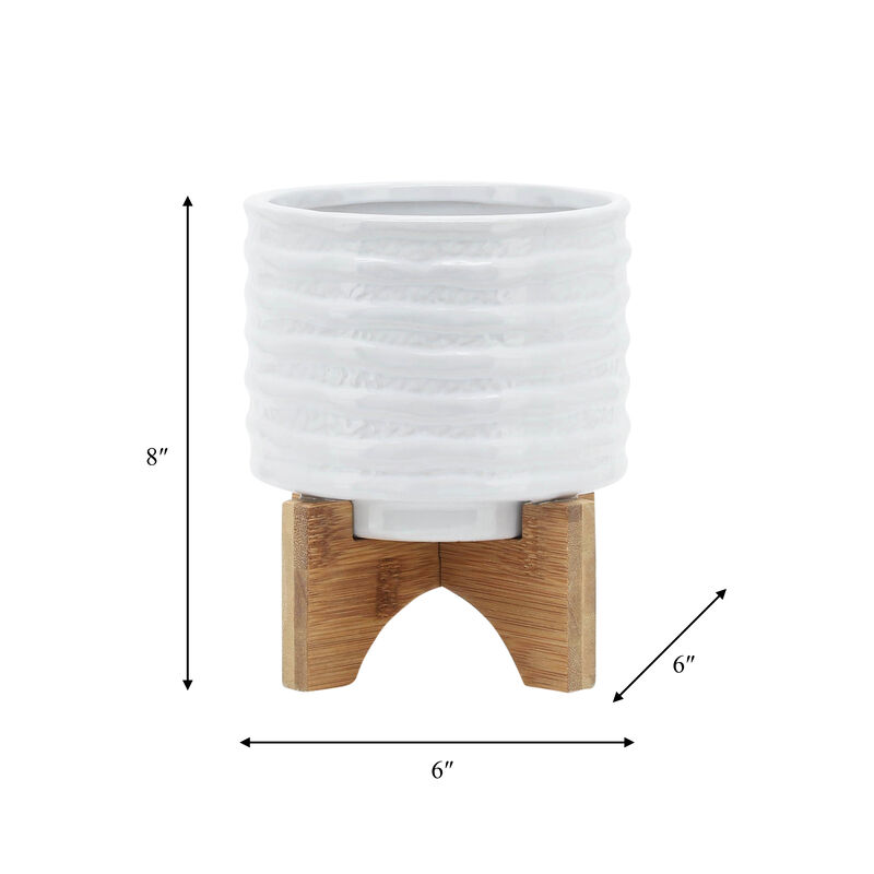 Ceramic 6" Planter on Stand
