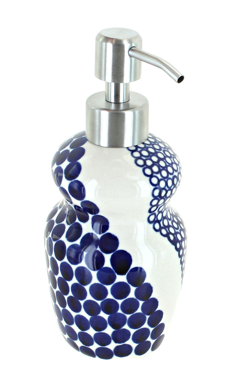 Blue Rose Polish Pottery Kalina Soap Dispenser