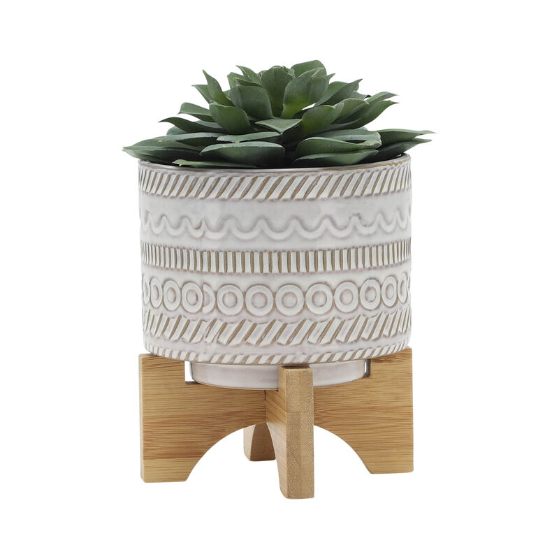 5" Tribal Planter W/Stand