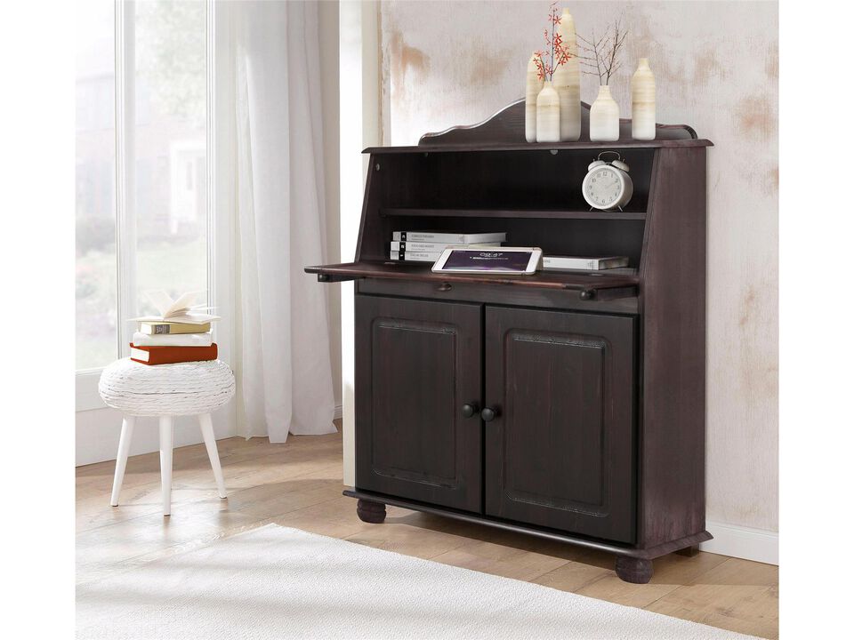 Chester Solid Wood Storage Desk with Bottom Closed Storage Cabinet