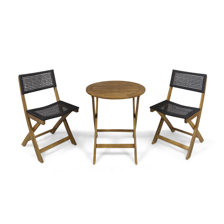 Merax Outdoor Patio Table Chairs Bistro Set