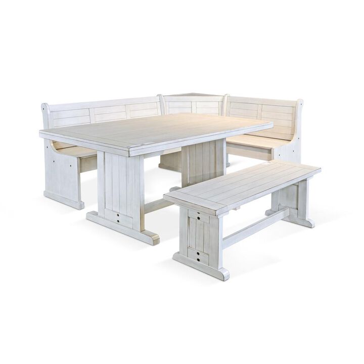 Sunny Designs Wood Breakfast Nook Dining Set