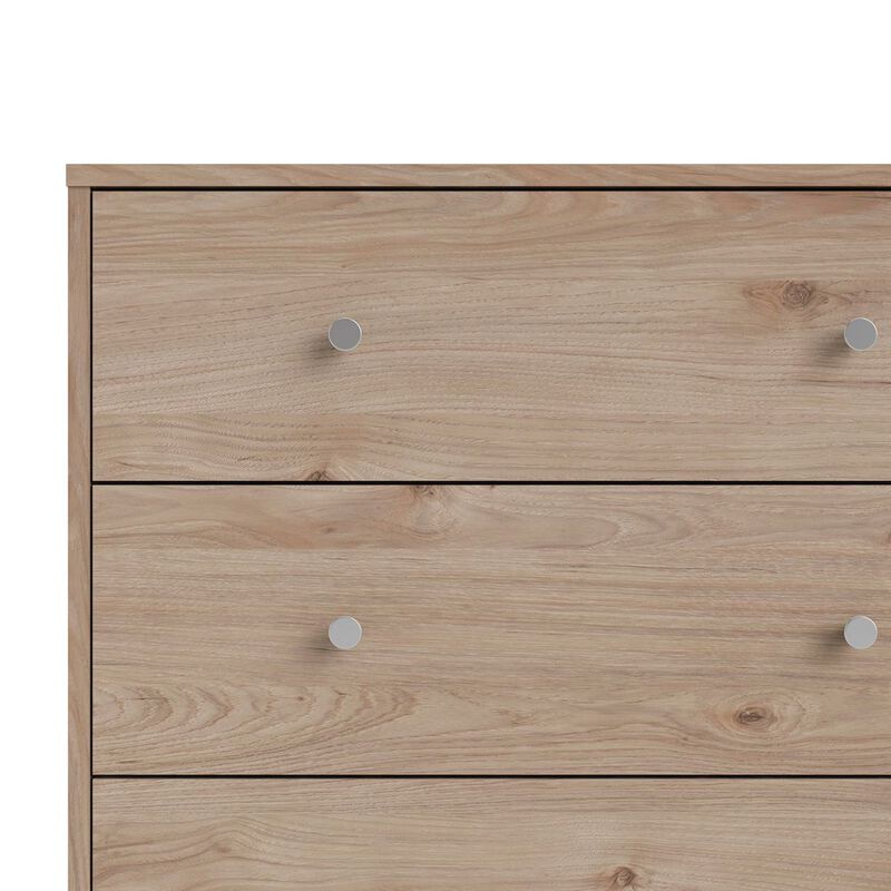 Tvilum Portland 6 Drawer Double Dresser, Jackson Hickory