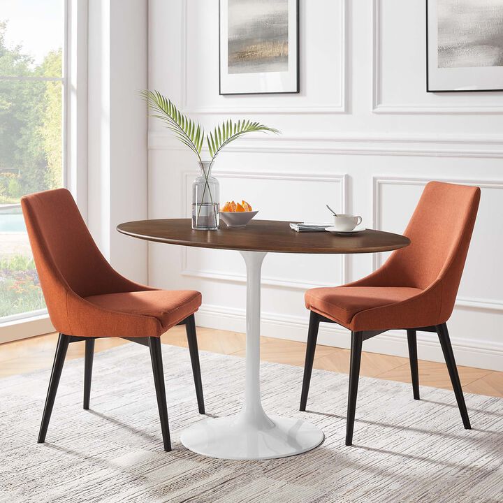 Modway - Lippa 48" Oval Wood Grain Dining Table Walnut