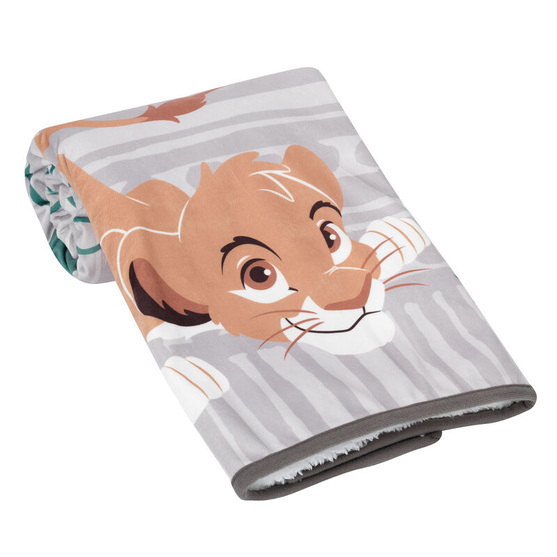Lambs & Ivy THE LION KING Picture Perfect Baby Blanket - Beige, Green, Jungle