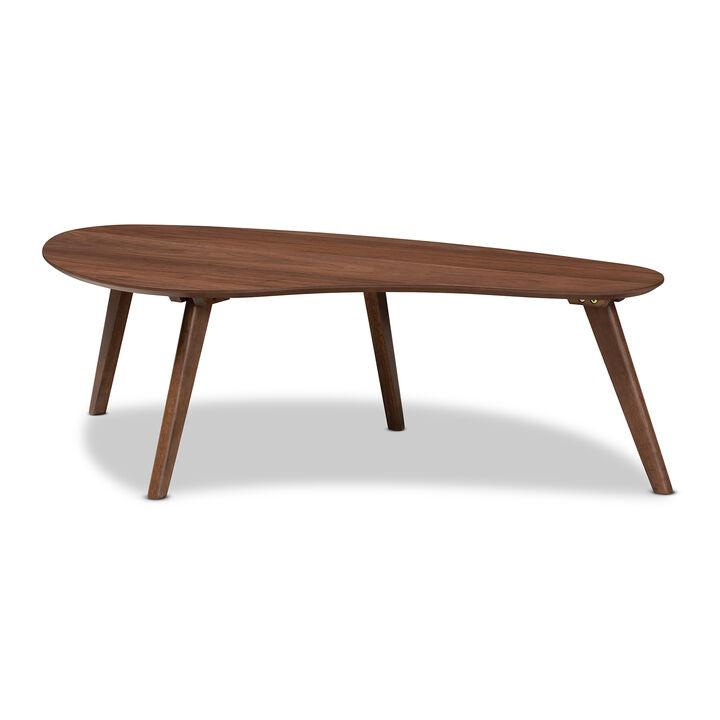 Baxton Studio Scarlette Mid Century Modern Walnut Finished Coffee Table
