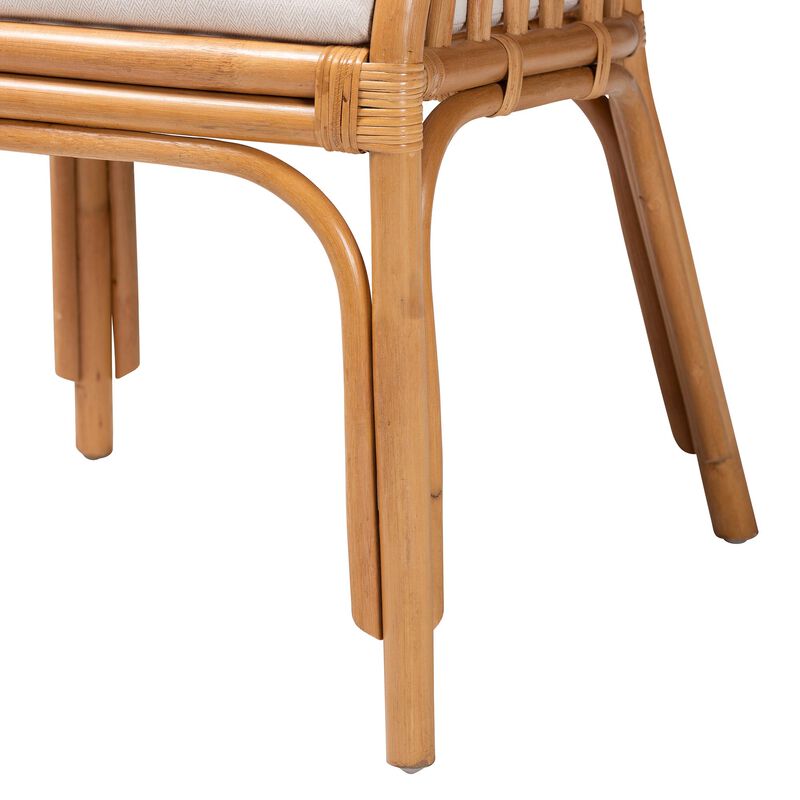 Bali & Pari Maisa Bohemian Light Honey Rattan Arm Chair