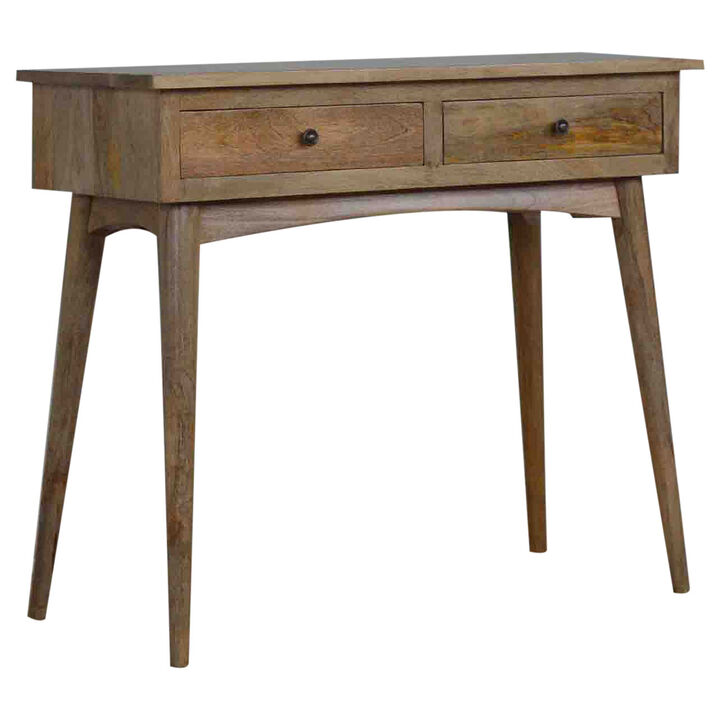 Hallway  Solid Wood 2 Drawer Console Table