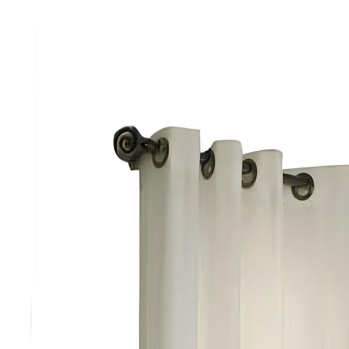 Commonwealth Thermavoile Rhapsody Lined European Voile Grommet Panel - 104x95" - White