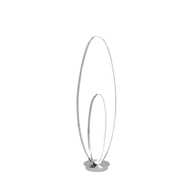 Milan Floor Lamp Chrome Metal Dimmable Integrated LED