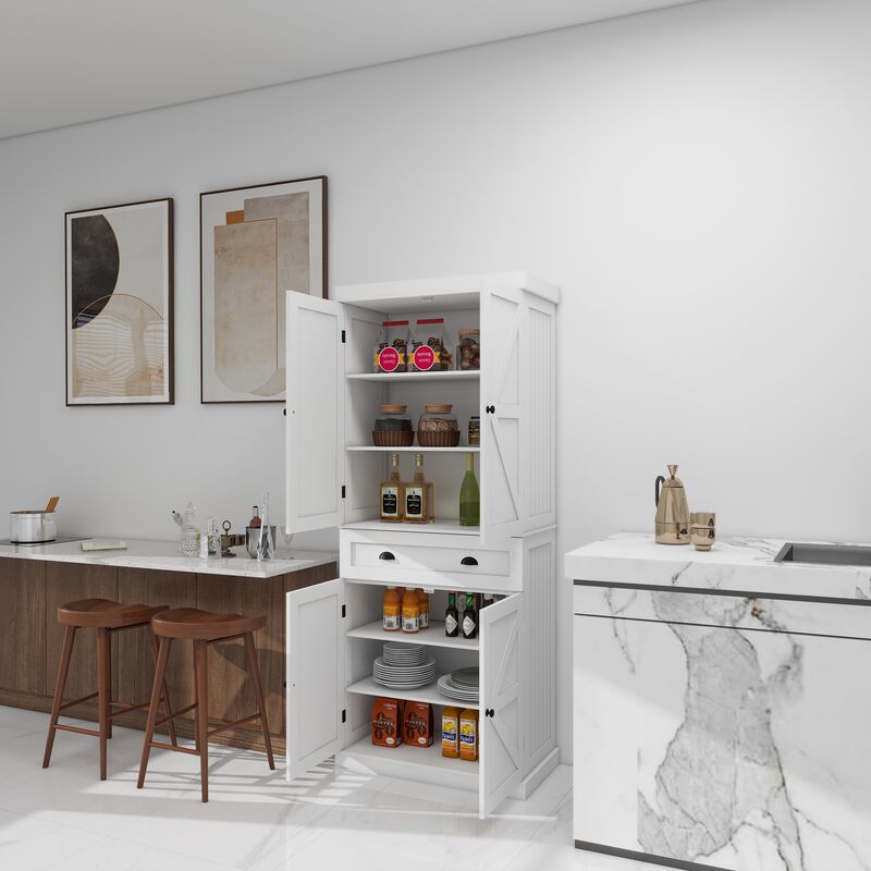 Four-Door, One-Drawer Cabinets, Metric Hinge Full Cover Door Panel