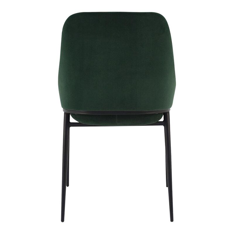 Moe's Home Collection SEDONA DINING CHAIR GREEN VELVET-M2