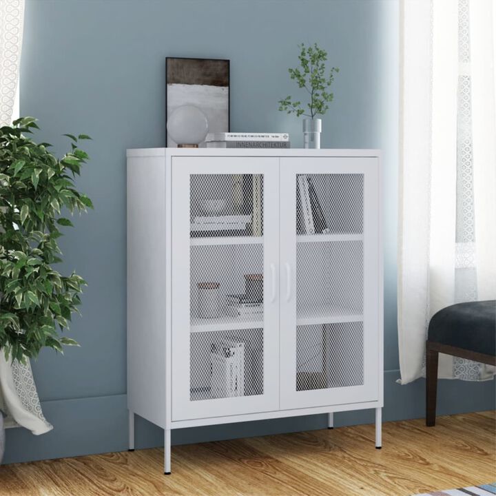 vidaXL Storage Cabinet 31.5"x13.8"x40" Steel