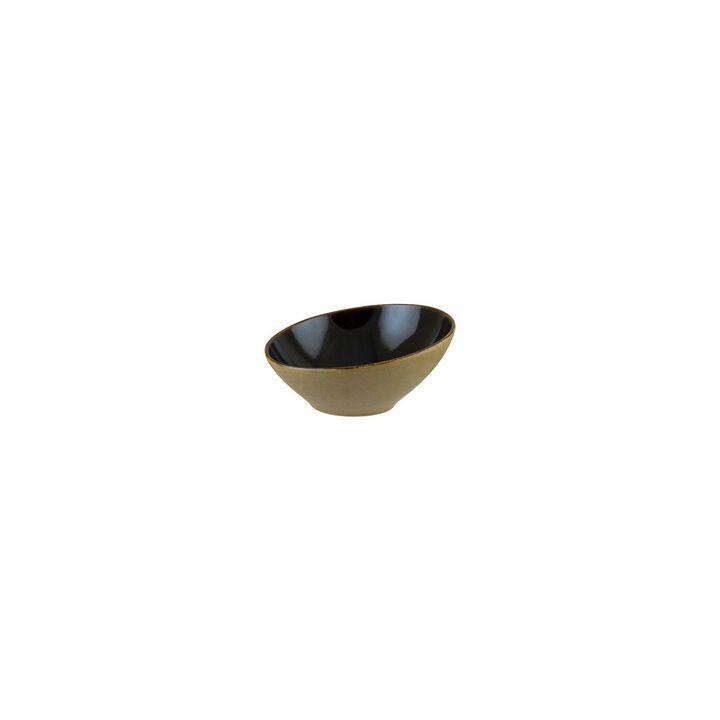 Sphere Earth dia.6.5" h:3" 12 oz. Round Black Porcelain Bowl (Set of 4)