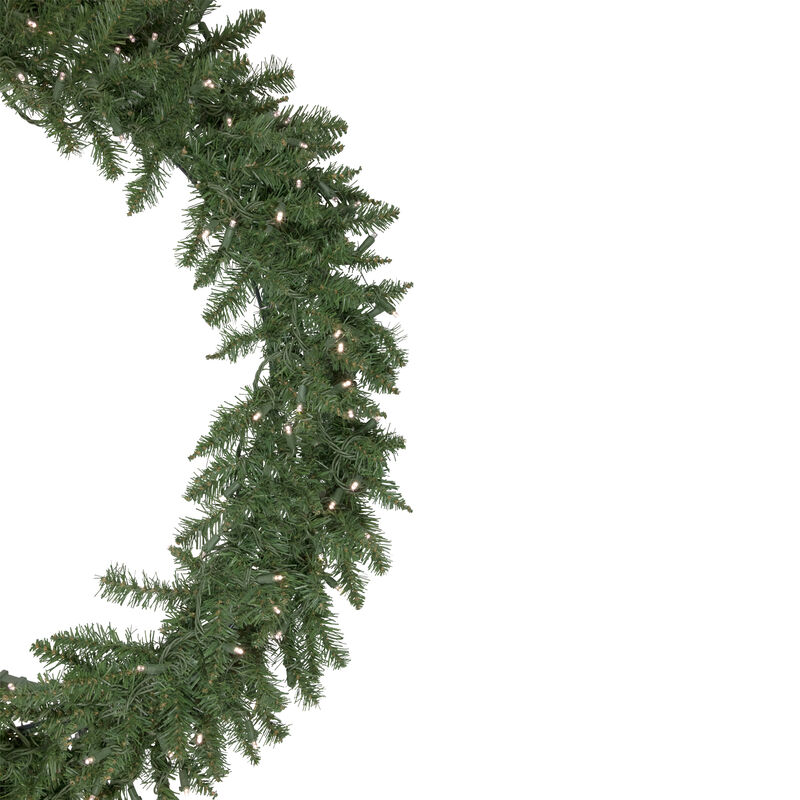 Pre-Lit Winona Fir Artificial Christmas Wreath  48-Inch  Warm White LED Lights