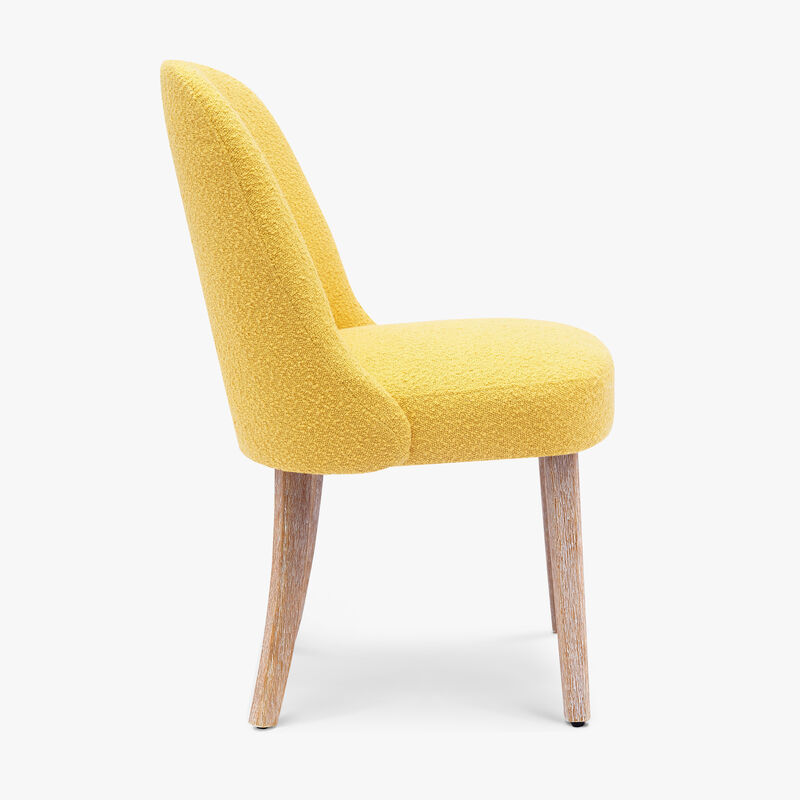 WestinTrends Genevieve Mid-Century Modern Upholstered Boucle Dining Chair