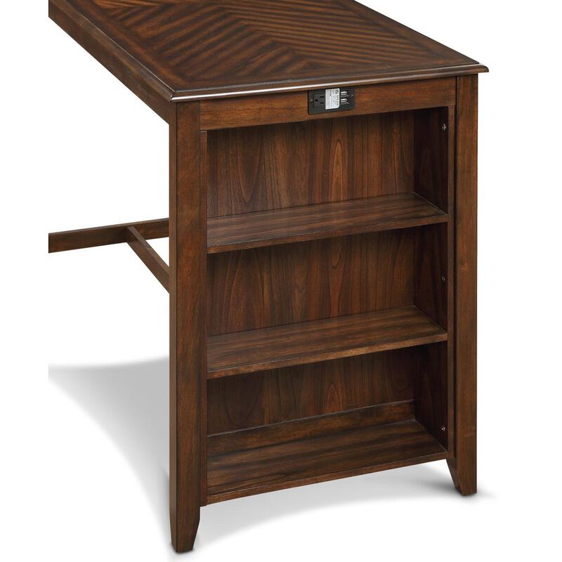 New Classic Furniture Amy 5-pc Wood Rectangle Counter Set with 4 Chairs in Cherry