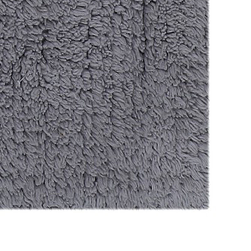 Knightsbridge Tuft Twisted 220 GSF Non Skid Back Bath Rug 21 x 34 - Light Blue