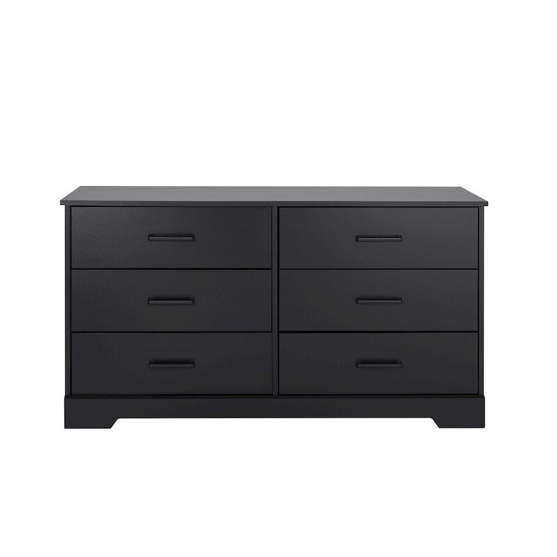 Prepac Dresser, Black Dresser for Bedroom, Chest of Drawers with 6 Drawers