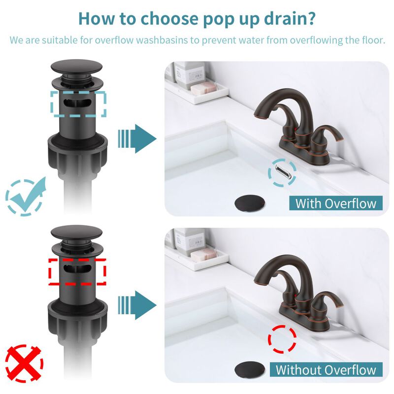 Elegant 2-Handle Centerset Bathroom Faucet with Swan Spout and Water Hoses