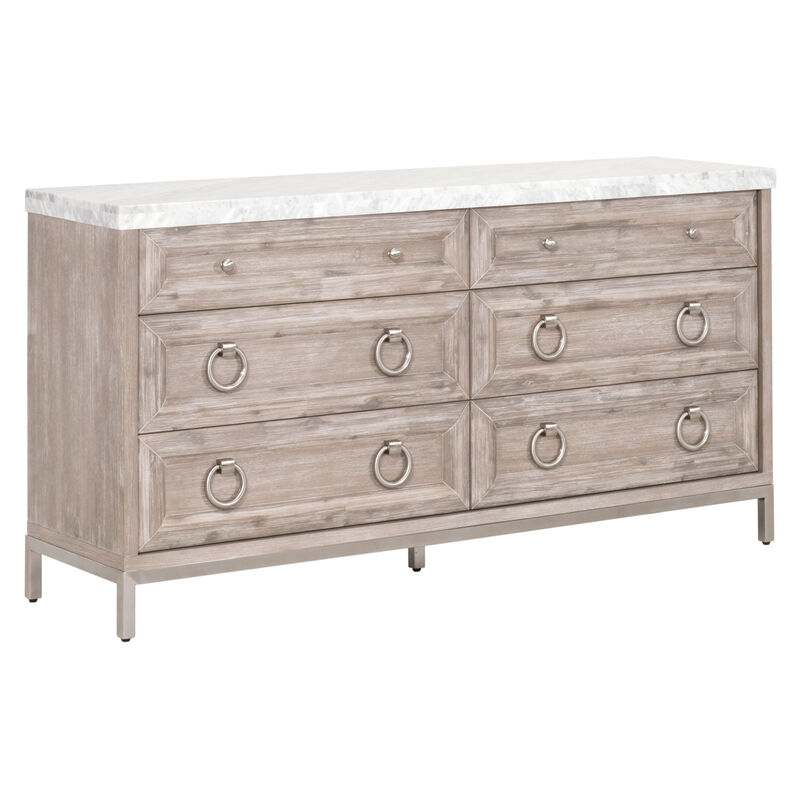 Natural 6-Drawer Double Dresser