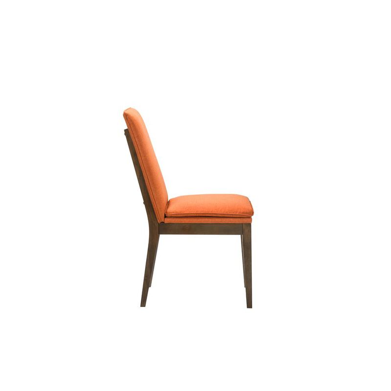 New Classic Furniture Maggie Dining Chair W/Terra Cotta Cushion-Walnut