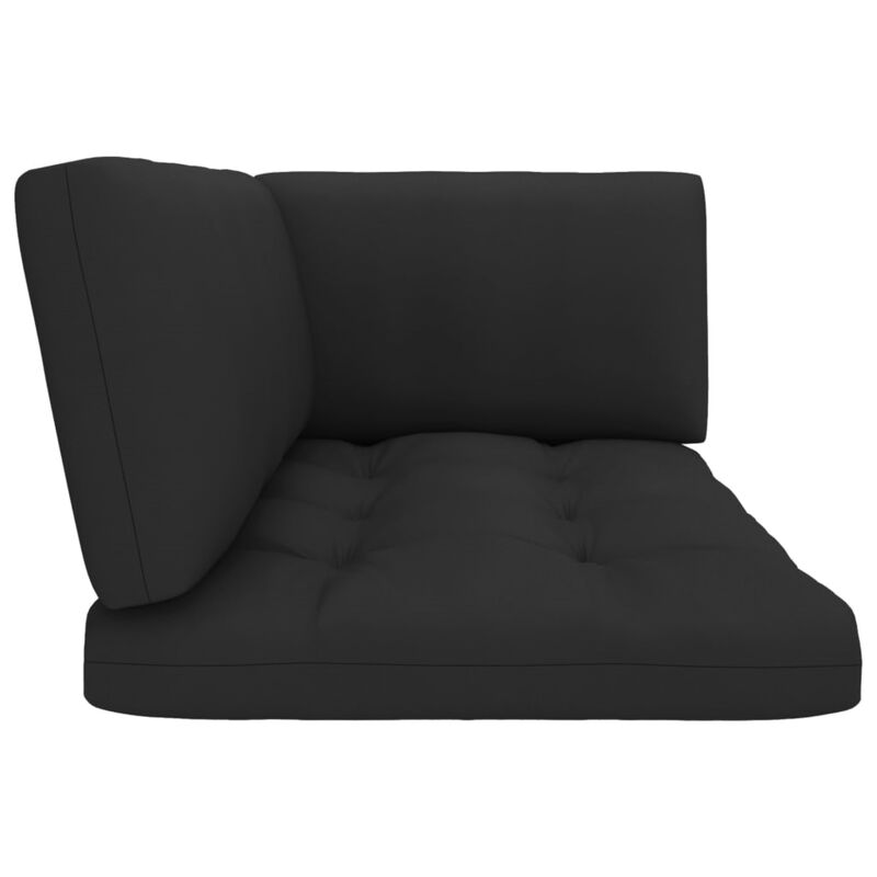 vidaXL Pallet Sofa Cushions 3 pcs Black