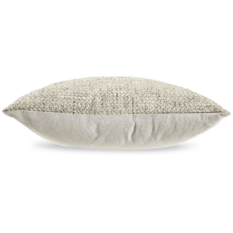 Square Accent Throw Pillow, 20 Inch, Woven Gray Polyester, Polyfill - Benzara