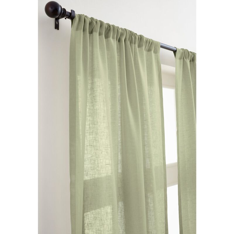 Solino Home 100% Pure Linen Sheer Curtain for Thanksgiving, Christmas