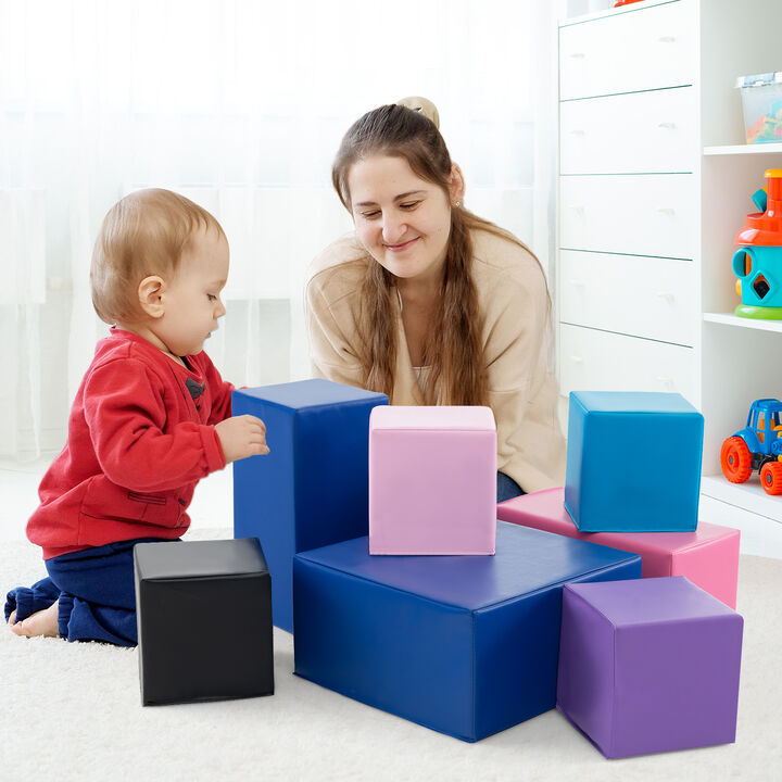 7-Piece Colorful Big Foam Building Blocks for Toddlers and Kids