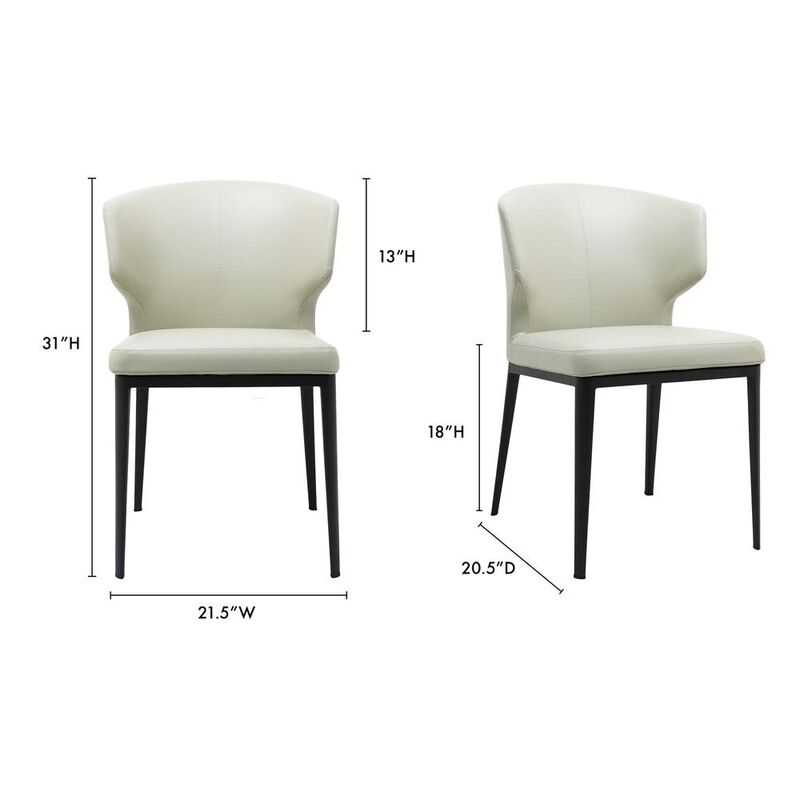 Moe's Home Collection Delaney Dining Chair Beige-Set Of Two