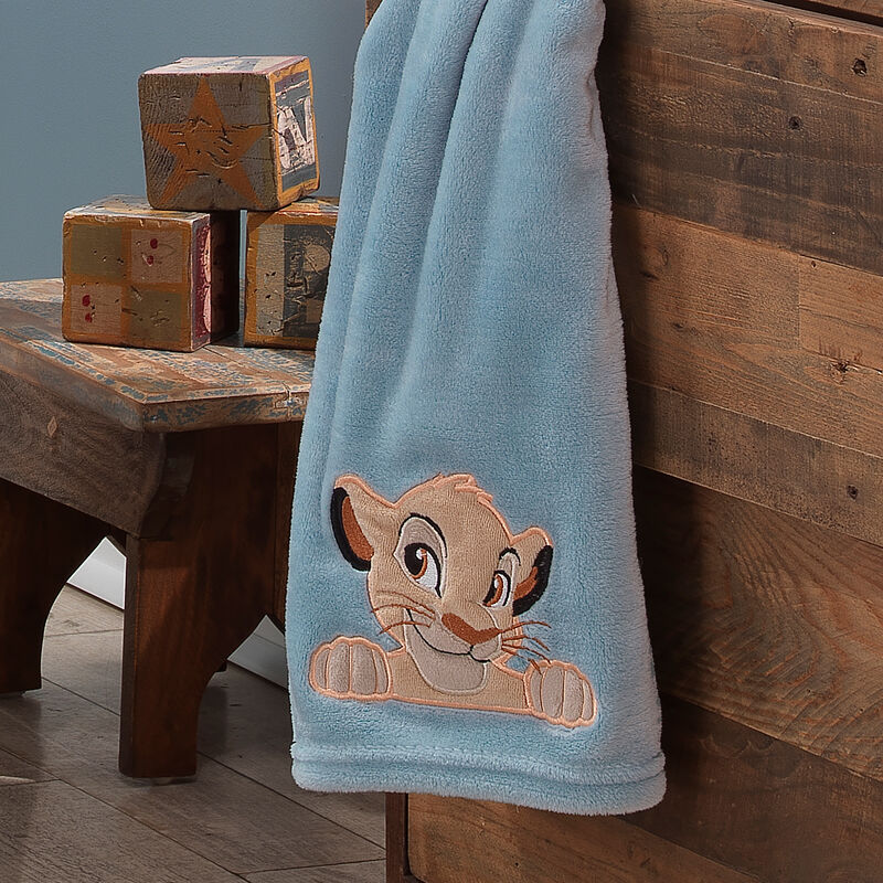 Disney Baby Lion King Adventure Baby Blanket  by  Lambs & Ivy - Blue, Brown