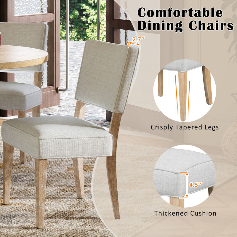 Merax Retro 5-Piece Round Dining Table Chairs Set
