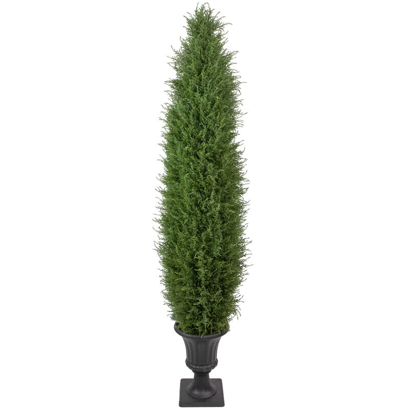 5' Artificial Cedar Pine Arborvitae Tree in Urn Style Pot  Unlit