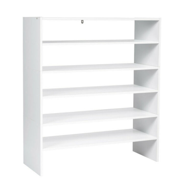 3 Pieces 31-Inch Stackable Multi-Shape Shoe Rack