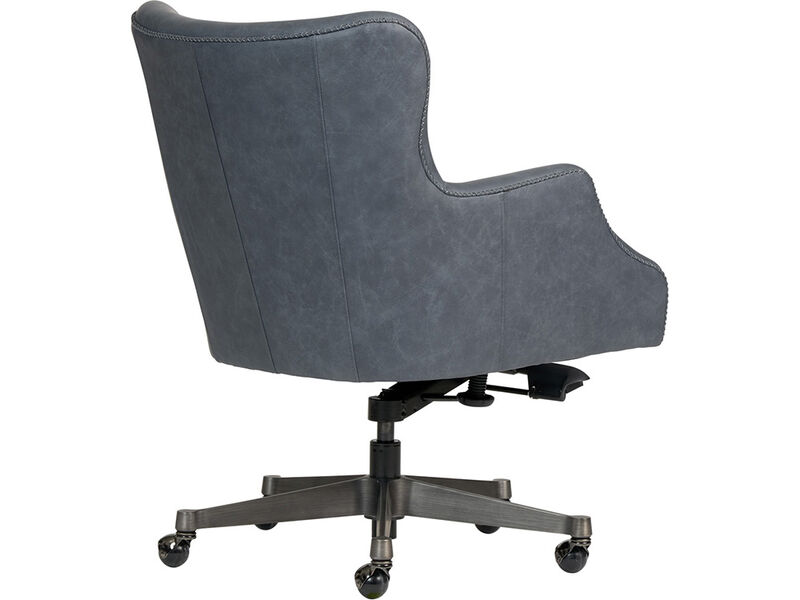 Blake Blue Leather Desk Chair