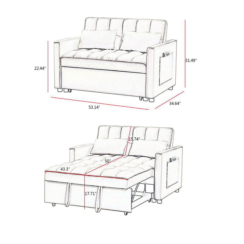 Off Velvet Sofa Bed