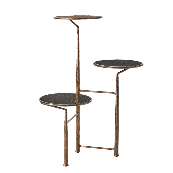 Unity Pedestal with Black Marble-Bronze