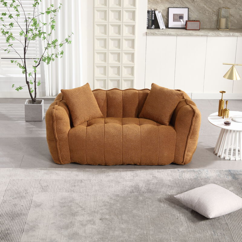 Merax Chenille Lazy Bean Bag Loveseat for Living Room