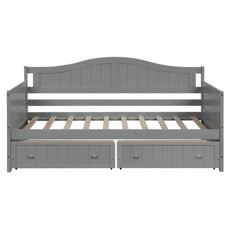 Merax Wooden Daybed with Trundle Bed