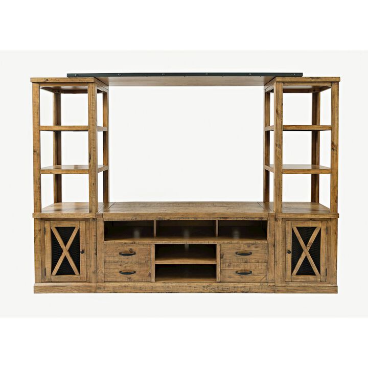 Jofran Telluride Rustic Farmhouse Solid Wood Entertainment Center with 60 TV Console